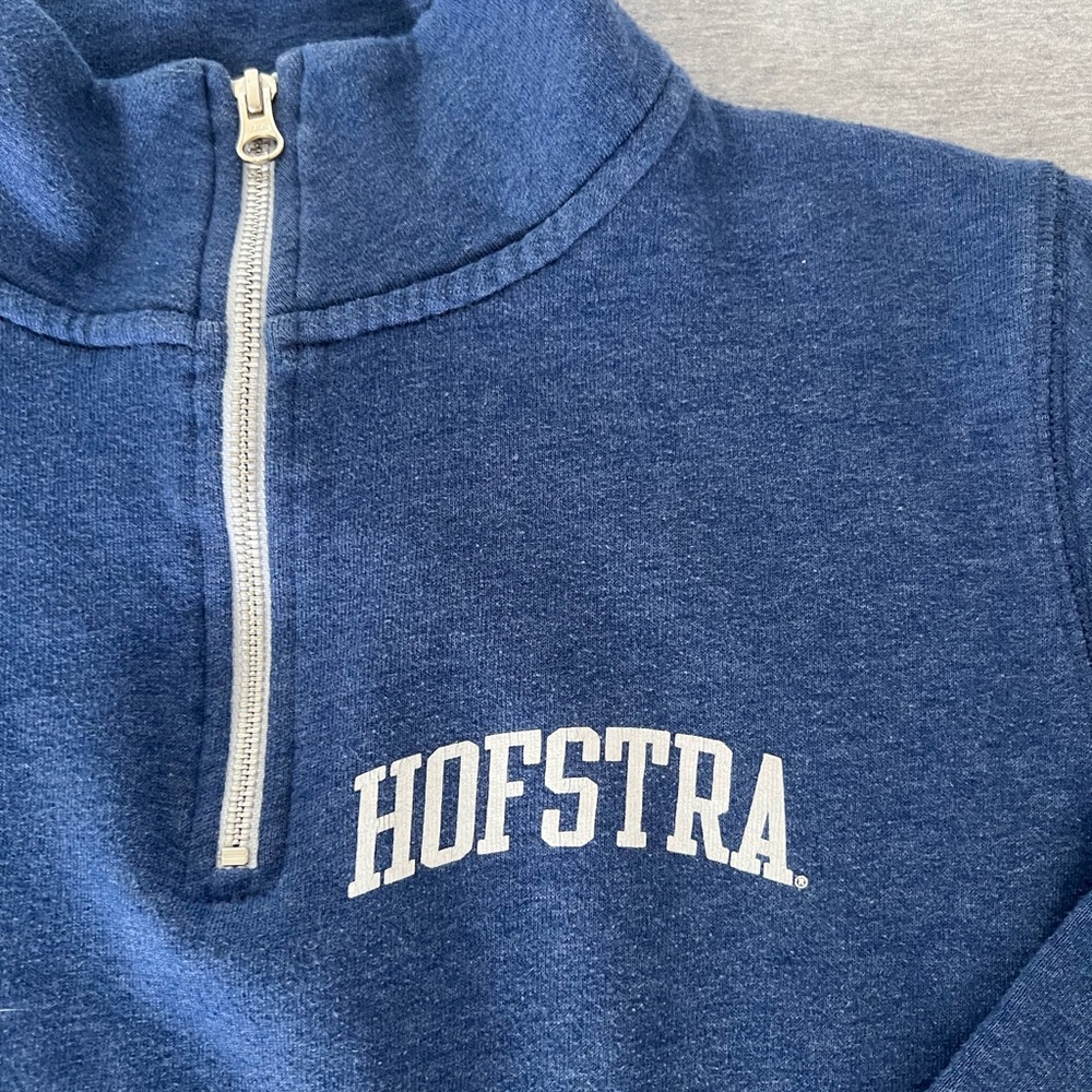 Hofstra University Blue Half Zip Sweater